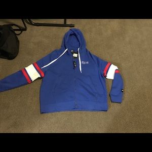NIKE AIR fleece blue full zip sweatshirt sz 2XL